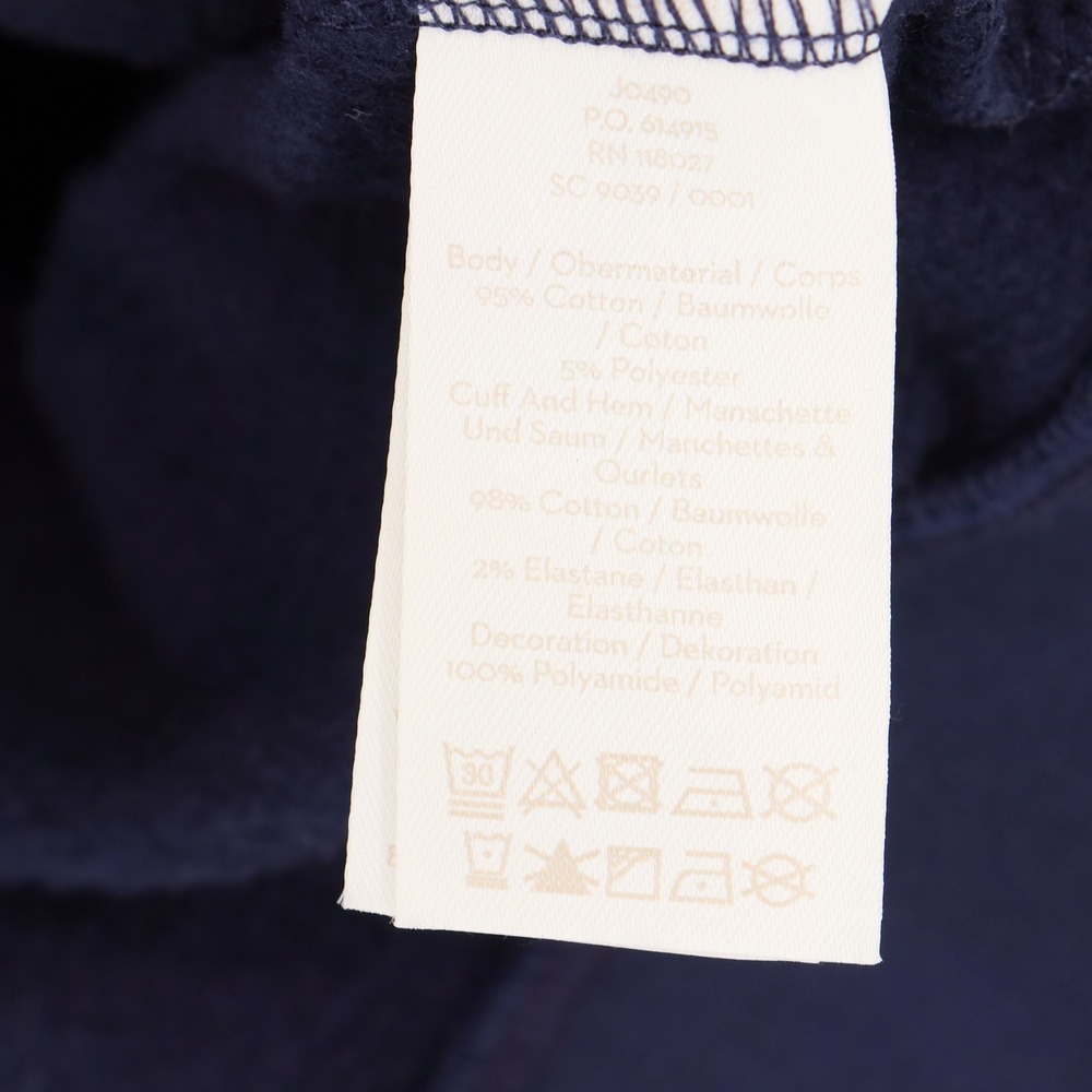 BODEN Women's Crewneck Pullover Size L Navy Blue Flocked Zebra Print Sweatshirt - Picture 4 of 5